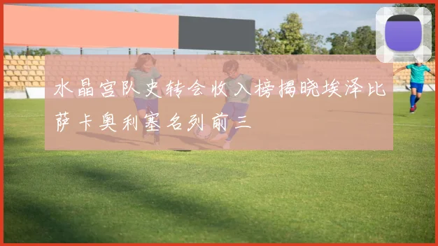 水晶宫队史转会收入榜揭晓埃泽比萨卡奥利塞名列前三